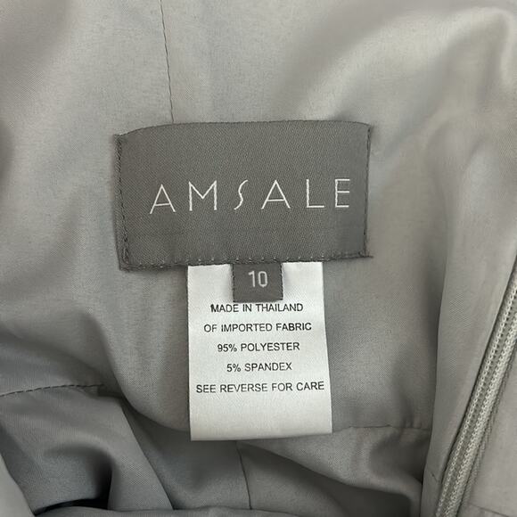 Amsale Bridesmaid Dress Sienna color platinum size 10 - Picture 10 of 10